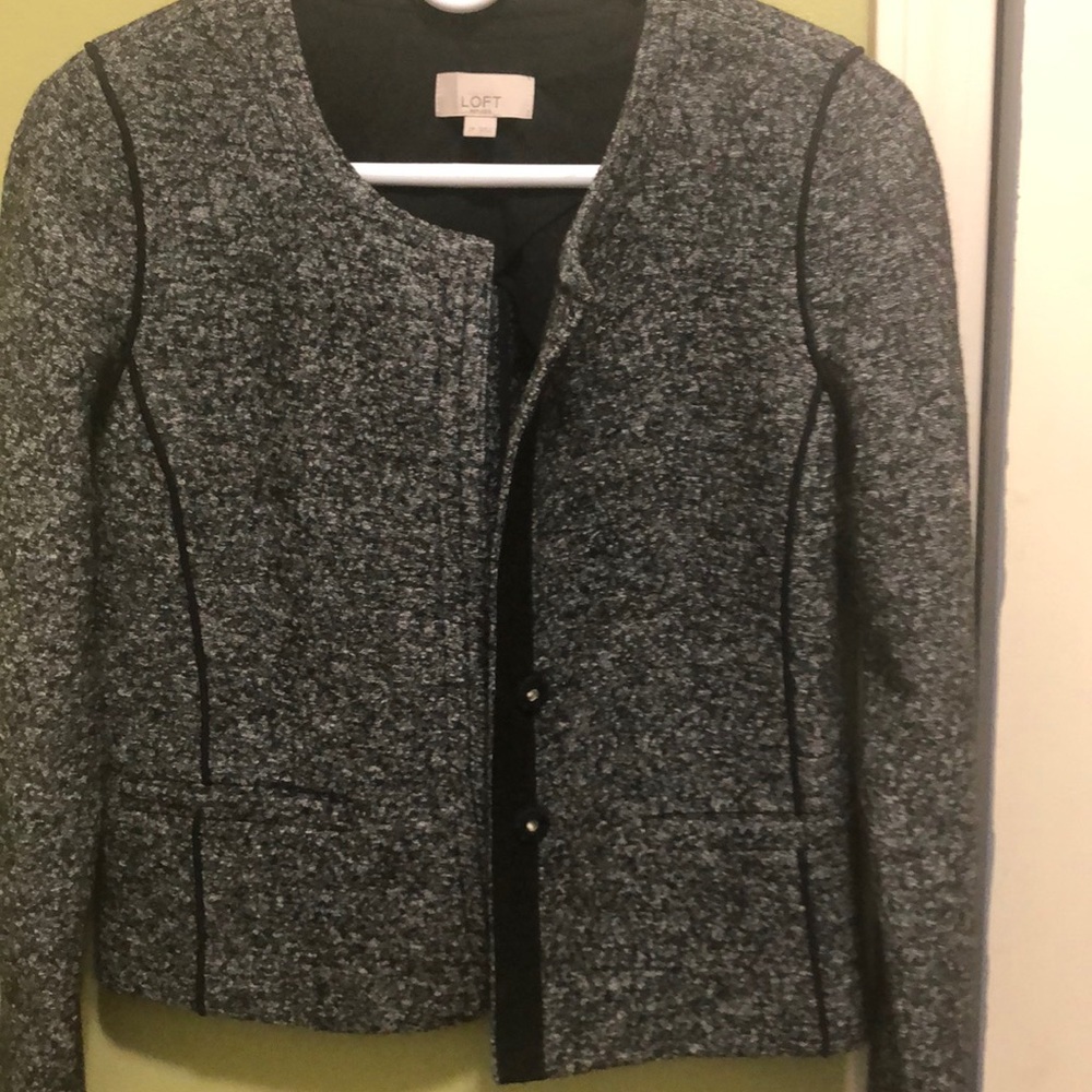 Cropped wool blend jacket
